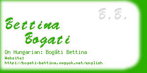 bettina bogati business card